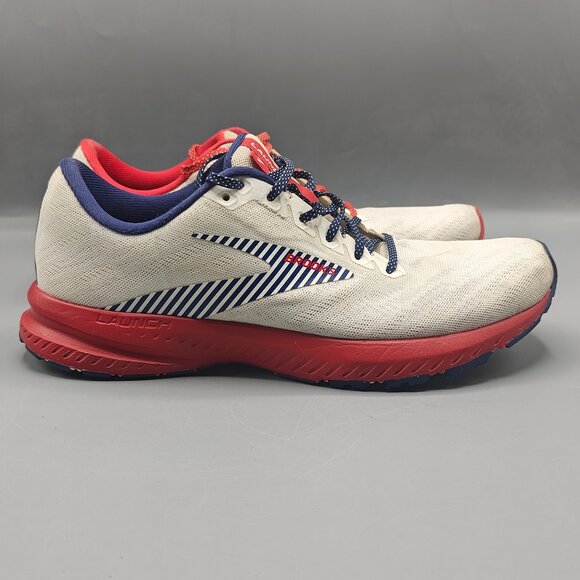 Brooks Launch 7 Shoes Women's Size 9 Patriotic Stars Stripes Running Sneakers - Picture 1 of 11